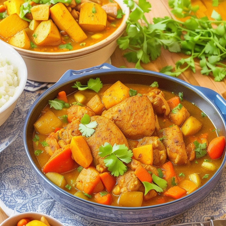 Instant Pot Moroccan Chicken : A vibrant and appetizing Moroccan chicken and vegetable tagine cooked in a pressure cooker.