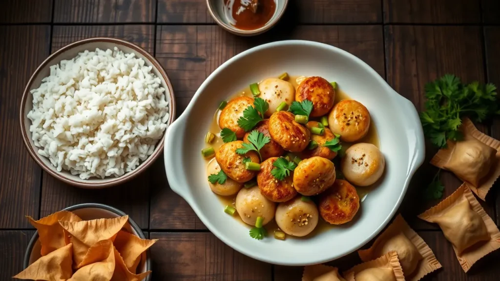 Fishcakes and Scallops Stir Fry Recipe